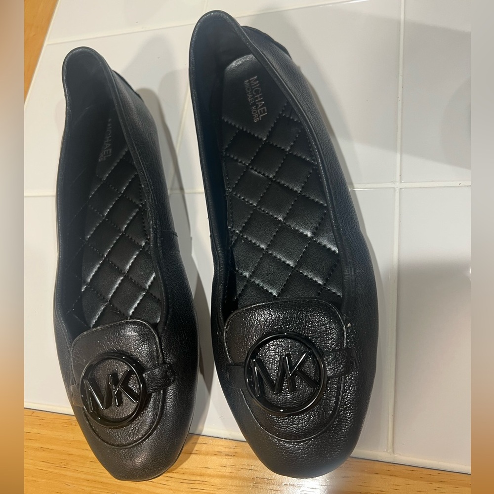 Michael Kors Black Quilted Flats